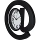 Часы настенные кварцевые собачка диаметр=30 см цвет: черный циферблат 17х12 см - Lefard