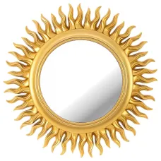Зеркало настенное swiss home диаметр=47 см цвет: золото - Lefard