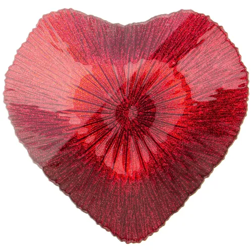 Блюдо heart red shiny 23 см