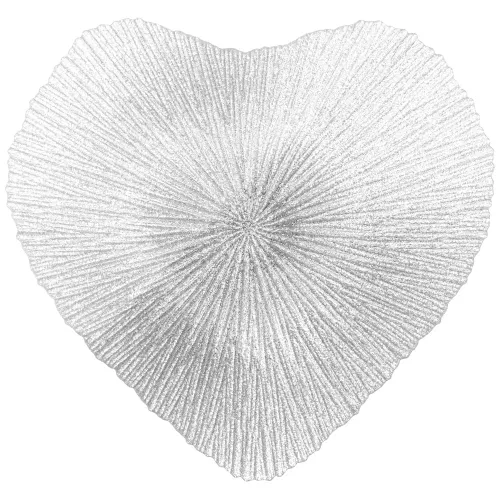 Блюдо heart silver shiny 23 см - АКСАМ