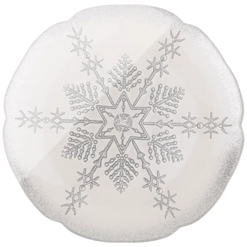 Тарелка акцентная snowflake silver pearl 21 см - АКСАМ