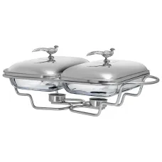 Мармит двойной серия Охота со стеклянными формами для запекания, 1,6л/1,6л – Lefard