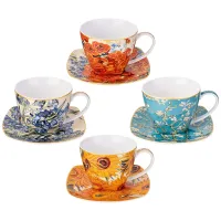 Фарфоровый чайный набор на 4 персоны, 8 предметов, Art Collection (В. Ван Гог), 250 мл – Lefard