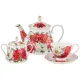 Фарфоровый чайный сервиз на 6 персон, 14 предметов, Маки, 1000/420/250 мл - Lefard