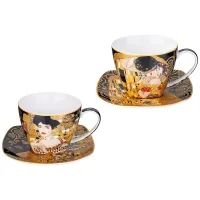 Фарфоровый чайный набор на 2 персоны, 4 предмета Art Collection (г. Климт), 250 мл – Lefard