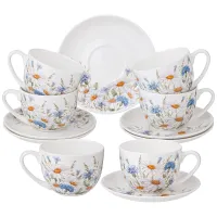 Фарфоровый чайный набор на 6 персон, 12 предметов Sentiment, 330 мл – Lefard