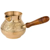 Турка резная Graving 800 мл латунь - Lefard