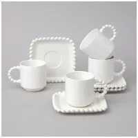 Фарфоровый чайный набор на 4 персоны, 8 предметов, Pearl, 7,5*10,5*8 см, 220 мл – Lefard