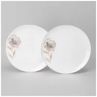 Набор тарелок обеденных Inspiration золотой цветок 2 штуки 26 см – Lefard