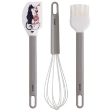 Набор: венчик, лопатка, кисточка 3 предмета, серия Парижские коты - Agness