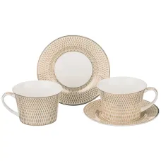 Фарфоровый кофейный набор на 2 персоны, 4 предмета, 150 мл – Lefard