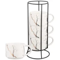 Набор кружек на металлической подставке Fantasy, 4 штуки, 300 мл – Lefard