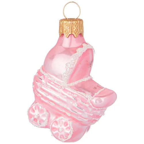 Ёлочное украшение детская коляска в подарочной упаковке высота=9 см