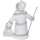 Кукла дед мороз серебряный высота=40 см в упаковке