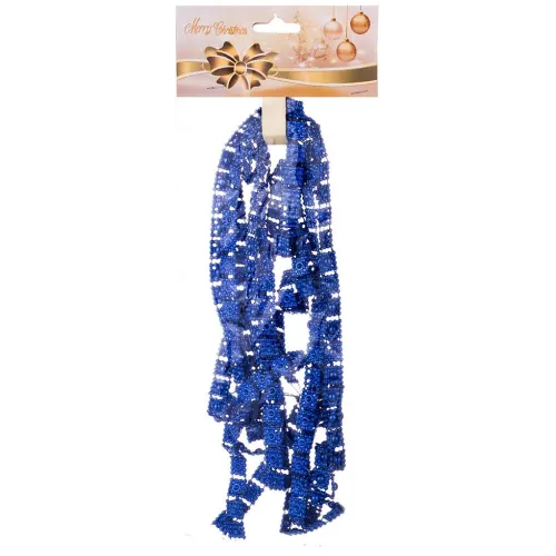 Декоративное изделие гирлянда цепочки 2,7 м на блистере цвет темно синий