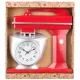 Часы настенные кварцевые chef kitchen 39 см цвет: красный - Lefard