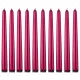 Набор свечей из 10 штук металлик красный высота=24 см - Adpal