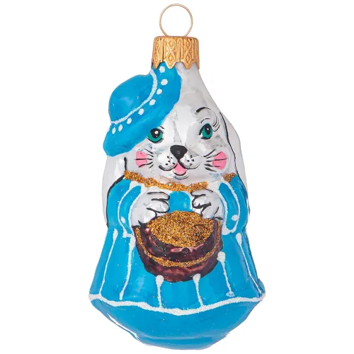 Ёлочное украшение крольчиха , в подарочной упаковке высота=8.5 см