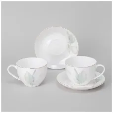 Фарфоровый чайный набор на 2 персоны, 4 предмета, Inspiration, 260 мл – Lefard