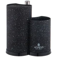 Подставка для ножей универсальная с держателем для полотенец, высота: 25*22*16 см - Agness