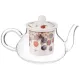 Стеклянный заварочный чайник ежевика 400 мл - Lefard