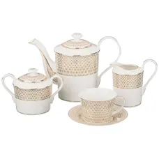 Фарфоровый чайный сервиз на 6 персон 15 предметов 1500/250/350/400 мл - Lefard
