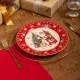 Тарелка обеденная Дед Мороз 27 см красная - Lefard