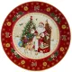 Тарелка обеденная Дед Мороз 27 см красная - Lefard