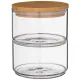 Емкость для сыпучих продуктов native 2 секции диаметр 11 см высота=14 см боросиликатное стекло - Agness