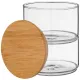 Емкость для сыпучих продуктов native 2 секции диаметр 11 см высота=14 см боросиликатное стекло - Agness