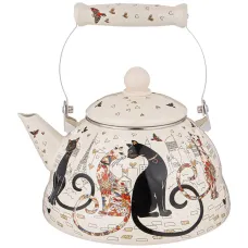 Чайник эмалированный 3 л Серия Парижские коты – Agness