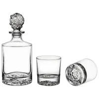 Набор для виски Lion: штоф + два стакана, 850 мл/310 мл - Lefard
