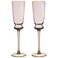 Набор бокалов для шампанского Twist & Shine Pink, 2 шт/210 мл - Lefard