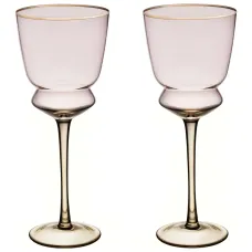 Набор бокалов для вина Twist & Shine Pink, 2 штуки/380 мл - Lefard