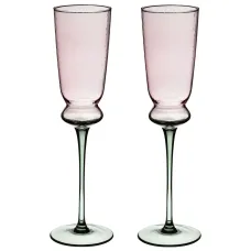 Набор бокалов для шампанского Twist & Shine Green, 2 шт/210 мл - Lefard