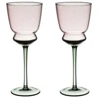 Набор бокалов для вина Twist & Shine Green, 2 шт/380 мл - Lefard