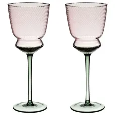 Набор бокалов для вина Twist & Shine Green, 2 шт/380 мл - Lefard