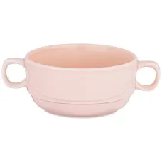 Чашка бульонная tint 380 мл (розовый) - Lefard 6 штук