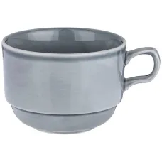 Фарфоровая чашка чайная tint 250 мл (граффит) 6 штук - Lefard