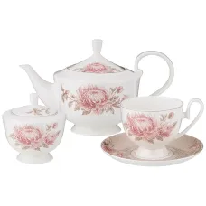 Фарфоровый чайный сервиз на 6 персон, 14 предметов, Астра, 1200/320/250 мл – Lefard