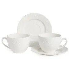 Фарфоровый чайный набор на 2 персоны, 4 предмета, Floral, 290 мл – Lefard