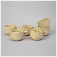 Набор чашек чайных Tint 250 мл (желтый) 6 штук – Lefard