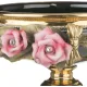 Чаша декоративная розы черная высота=23 см диаметр=33 см - STELLA