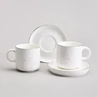 Фарфоровый чайный набор на 2 персоны, 4 предмета, Platinum, 330 мл – Bronco