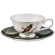 Фарфоровый чайный набор на 6 персон 12 предметов райские птицы 200 мл - Lefard