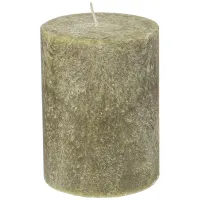 Свеча столбик стеариновая ароматизированная оливковая 6*10 см - Bronco