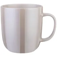 Фарфоровая кружка Gloss 400 мл серебристая - Bronco, 4 штуки
