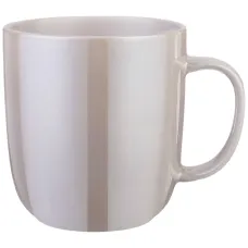 Фарфоровая кружка Gloss 400 мл серебристая - Bronco, 4 штуки