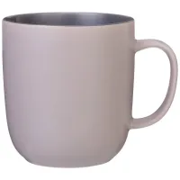 Фарфоровая кружка Velour 400 мл серая - Bronco, 4 штуки