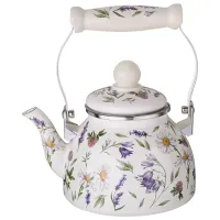 Чайник эмалированный со съемным фильтром из нжс серия Flower Story, 1.1 л – Agness